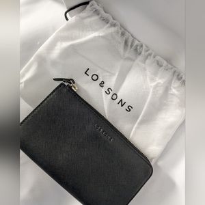 Lo & Sons - Leather Wallet in Black/Gold/Grey